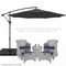 Best Choice Products 10ft Offset Hanging Outdoor Market Patio Umbrella w/ Easy Tilt Adjustment